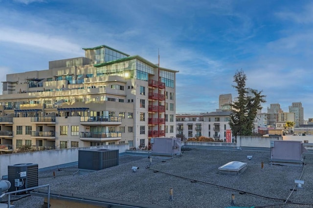 view of property featuring central AC unit