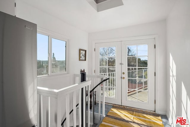 entryway with french doors