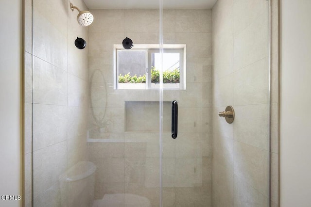 bathroom with walk in shower