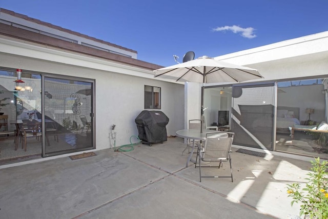 view of patio featuring area for grilling