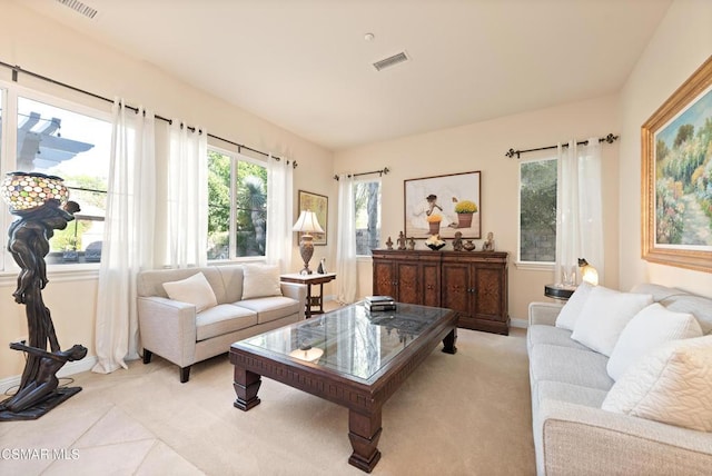 living room with a healthy amount of sunlight