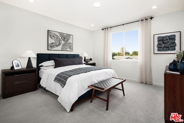 view of carpeted bedroom