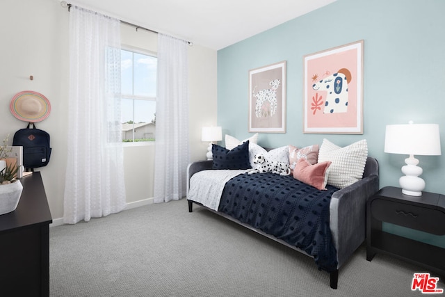 view of carpeted bedroom