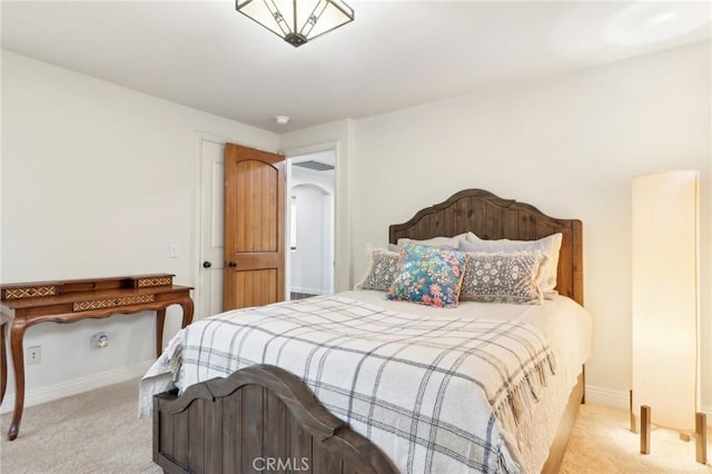 view of carpeted bedroom