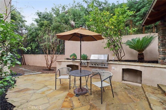 view of patio / terrace featuring a grill and area for grilling