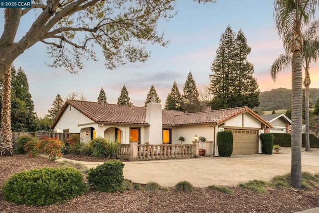 view of front of home featuring a garage