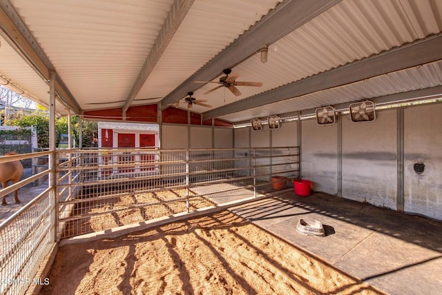 view of horse barn