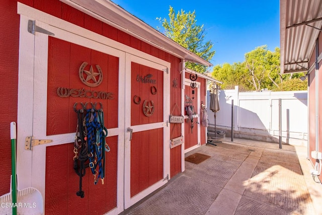 view of outbuilding