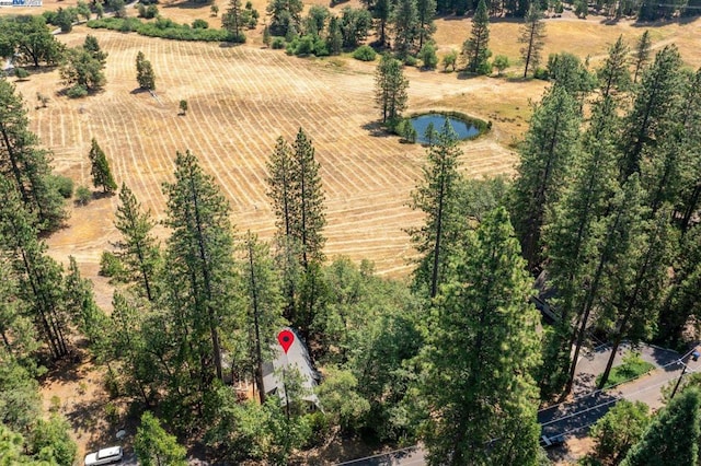 bird's eye view with a rural view