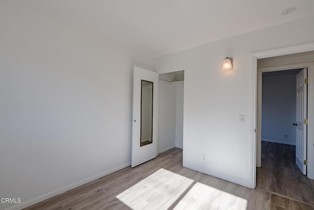 empty room featuring light hardwood / wood-style flooring