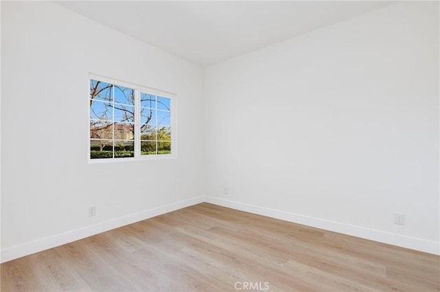 empty room featuring light wood-type flooring