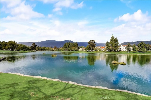 property view of water with a mountain view