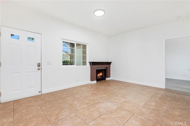 entryway with light tile patterned floors