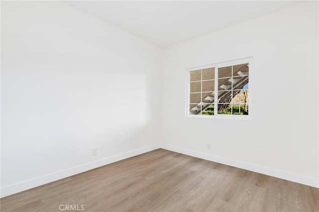 empty room featuring light hardwood / wood-style floors