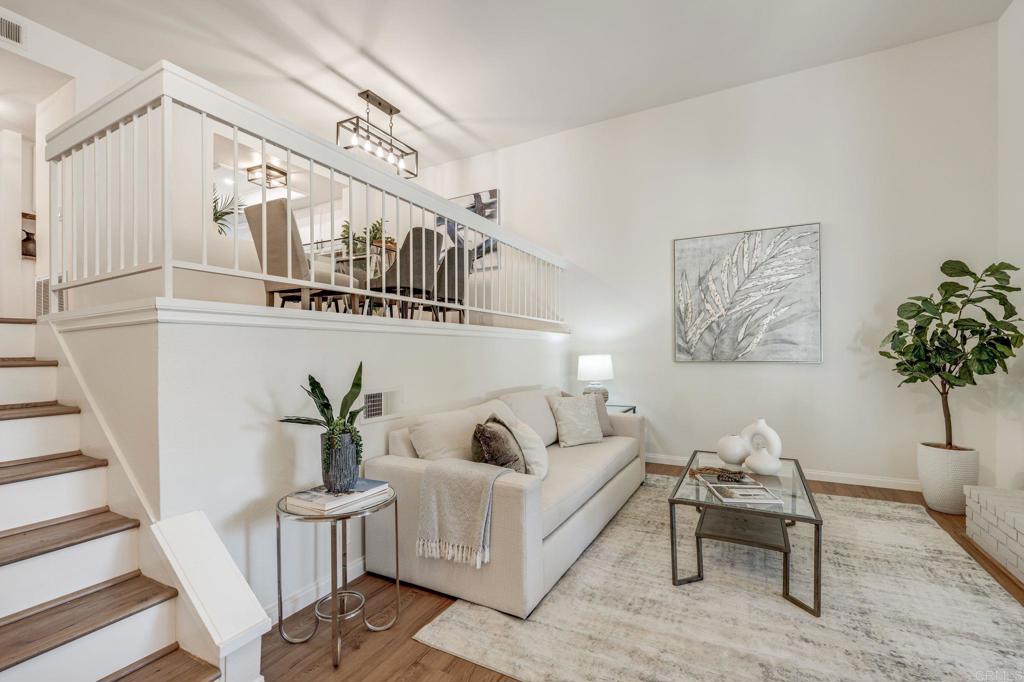 living room featuring hardwood / wood-style flooring