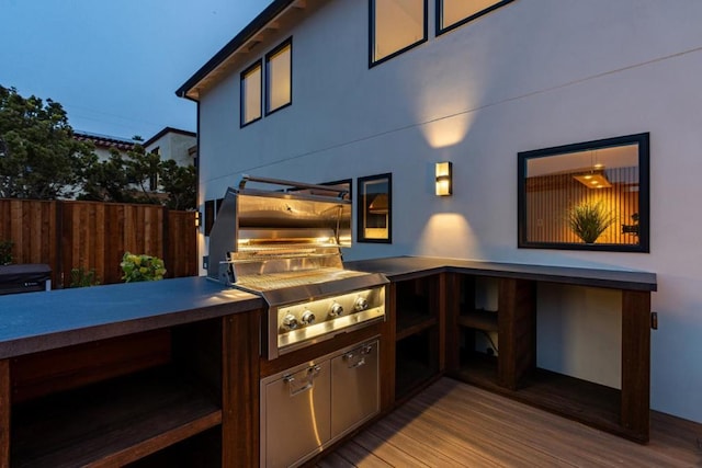 exterior space with area for grilling