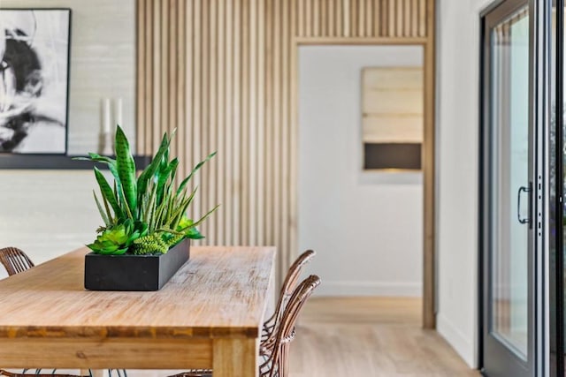 dining room featuring hardwood / wood-style floors