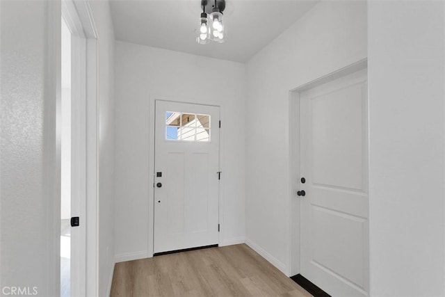 foyer featuring light hardwood / wood-style floors