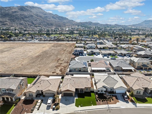 aerial view featuring a mountain view