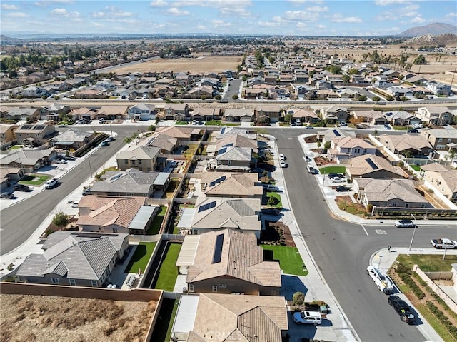 bird's eye view with a mountain view