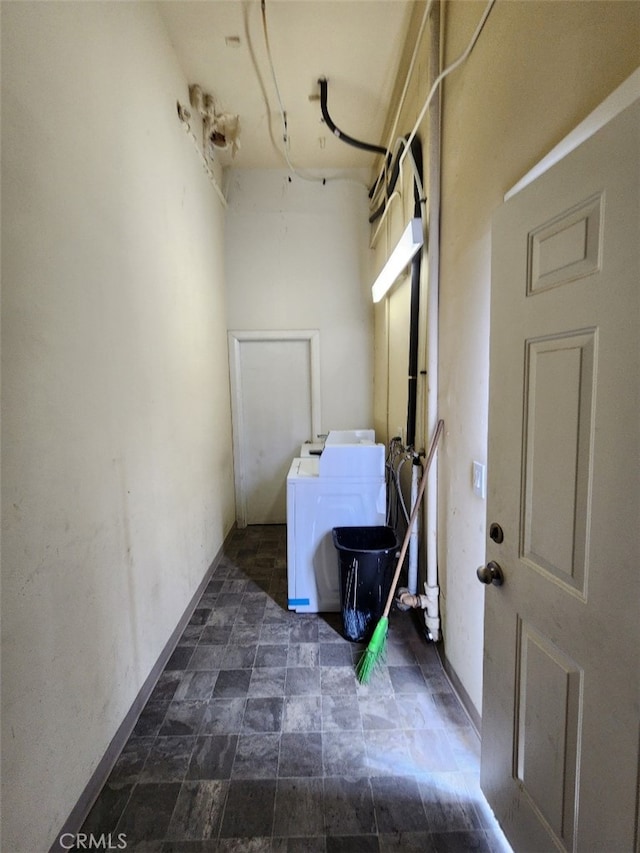 interior space with independent washer and dryer