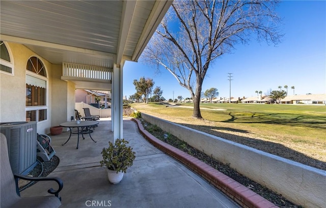 view of patio with central AC unit