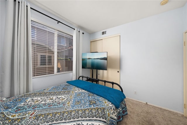 view of carpeted bedroom