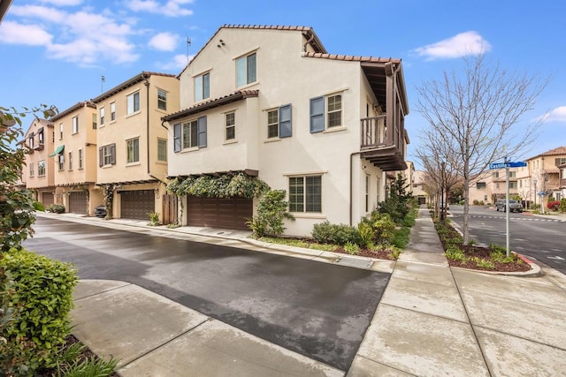 view of property with a garage