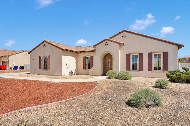 12573 Cabazon Ct, Apple Valley, CA 92308 - mediterranean / spanish-style home with a tiled roof and stucco siding