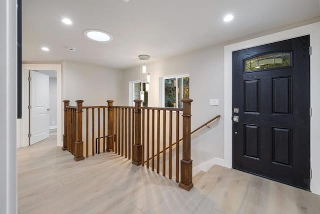 entryway featuring light hardwood / wood-style floors