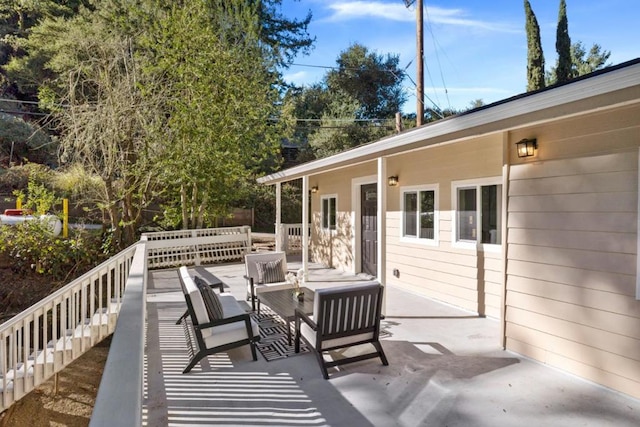 view of patio featuring outdoor lounge area