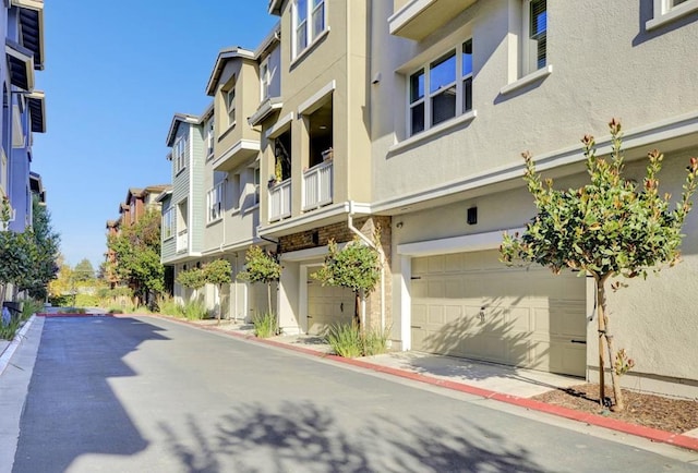 view of property featuring a garage