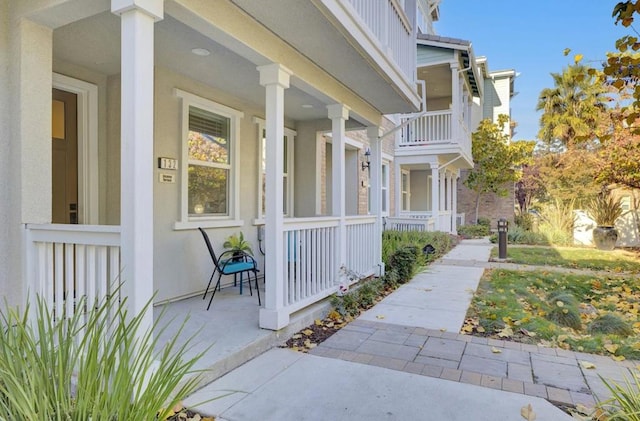 exterior space featuring a porch