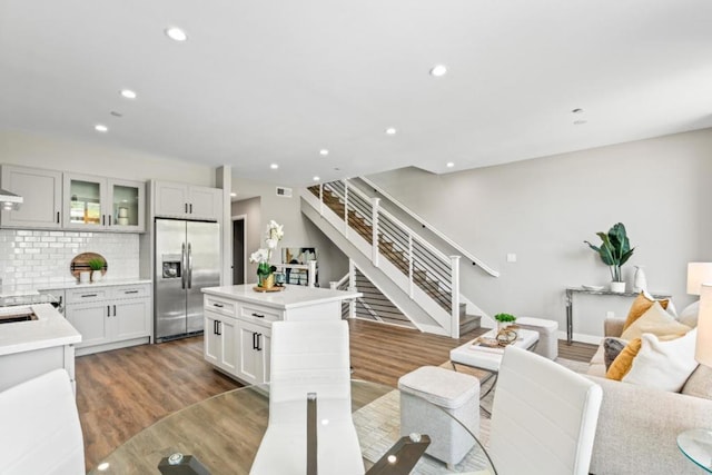 living room featuring hardwood / wood-style floors