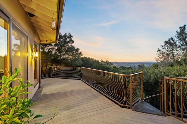 view of deck at dusk