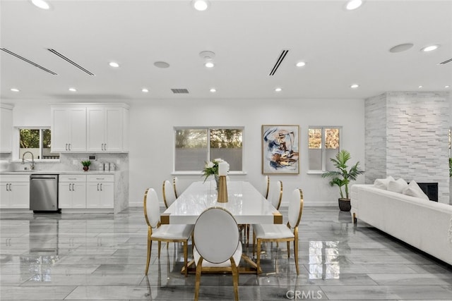 5157 Avenida Oriente, Tarzana, CA 91356 - dining space with baseboards and recessed lighting