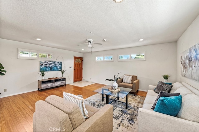 living room featuring hardwood / wood-style flooring and plenty of natural light