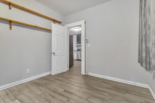 interior space featuring light hardwood / wood-style flooring