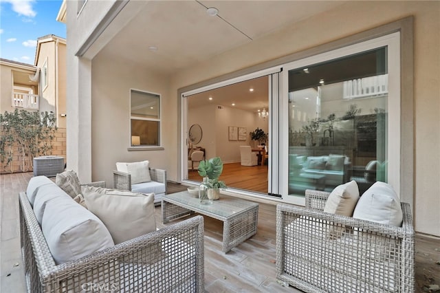 view of patio / terrace with an outdoor hangout area