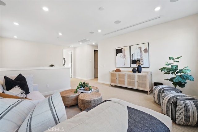 view of carpeted living room