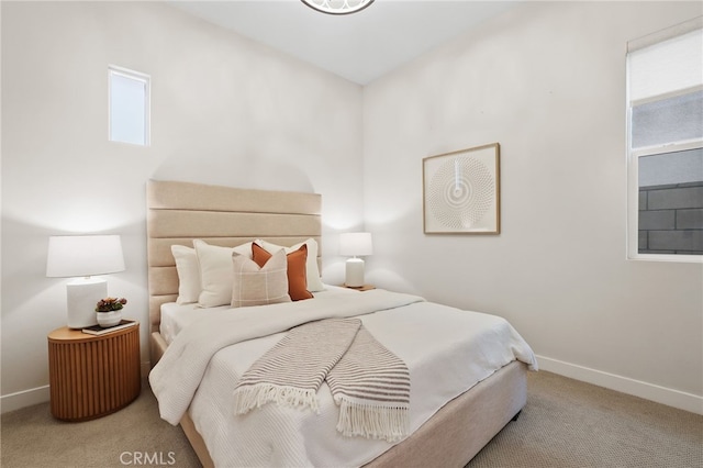 view of carpeted bedroom