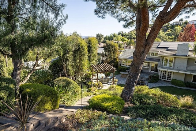 view of property's community with a gazebo