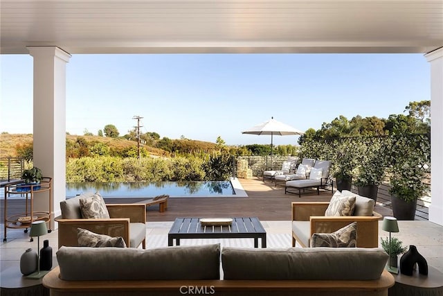 702 Saint James Pl, Newport Beach, CA 92663 - view of patio / terrace with an outdoor hangout area and a deck