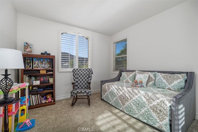 view of carpeted bedroom