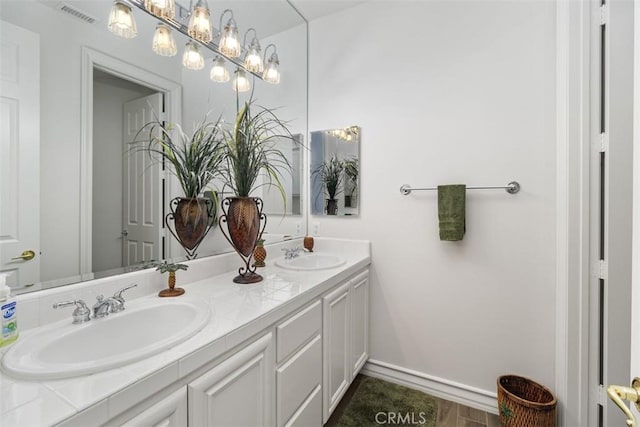 bathroom with vanity