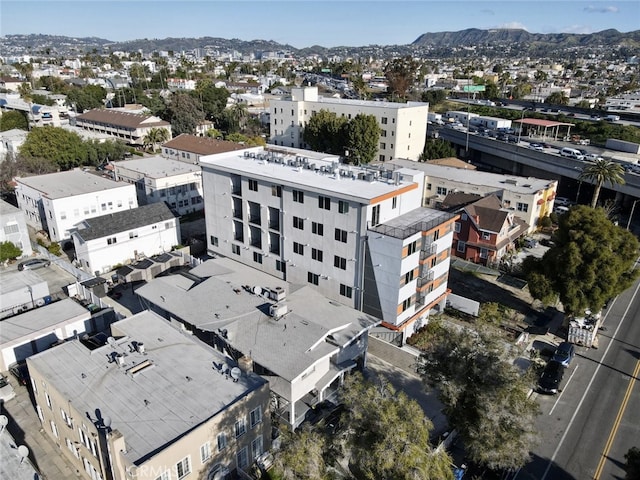 aerial view featuring a mountain view