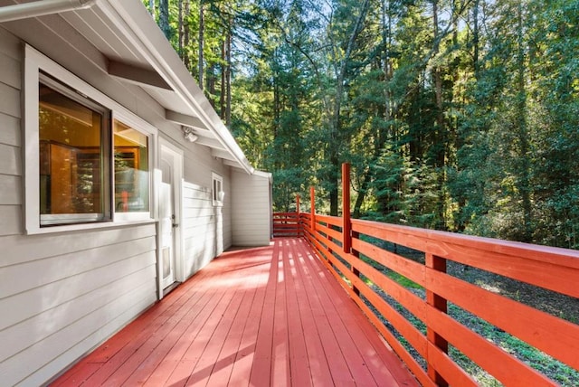 view of wooden terrace