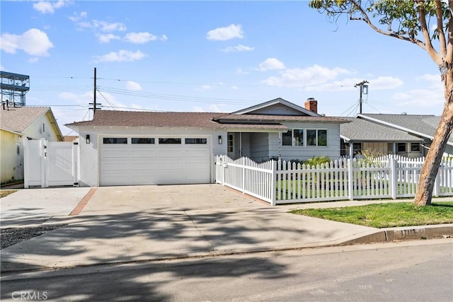 ranch-style house with a garage