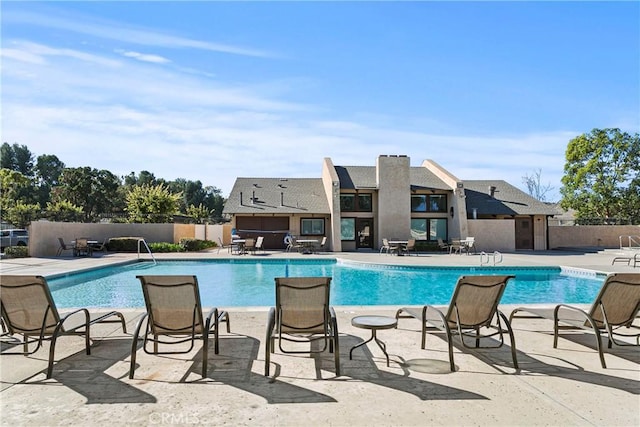 view of pool with a patio