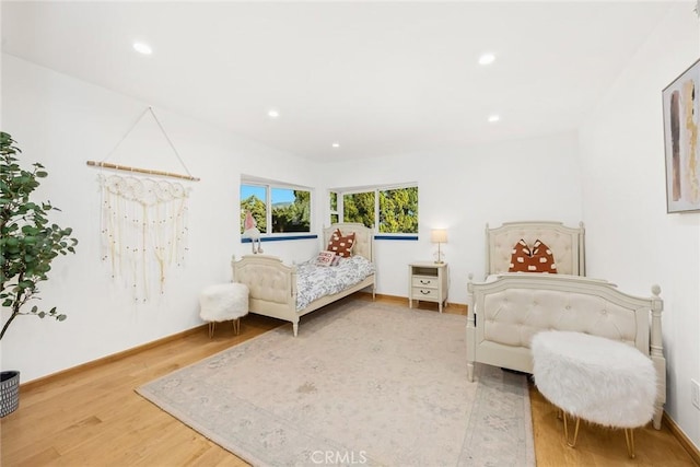 bedroom featuring hardwood / wood-style floors